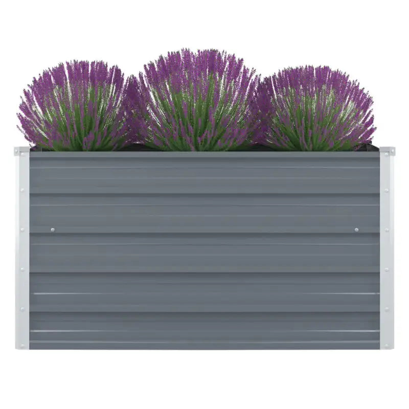 Gegalvaniseerd Staal Verhoogd Tuinbed voor Planten en Groenten - Grijs / 1 - Bloempotten & plantenbakken