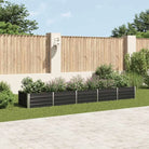 Gegalvaniseerd Staal Verhoogde Bloempotten en Plantenbakken - Antraciet / 400 x 80 x 45 cm / 1 - Bloempotten &
