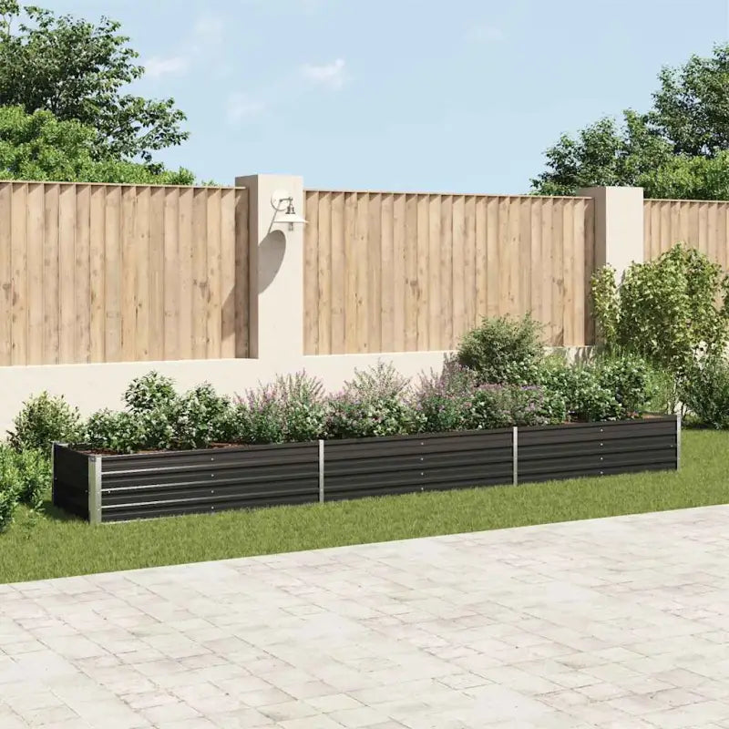 Gegalvaniseerd Staal Verhoogde Bloempotten en Plantenbakken - Antraciet / 480 x 80 x 45 cm / 1 - Bloempotten &