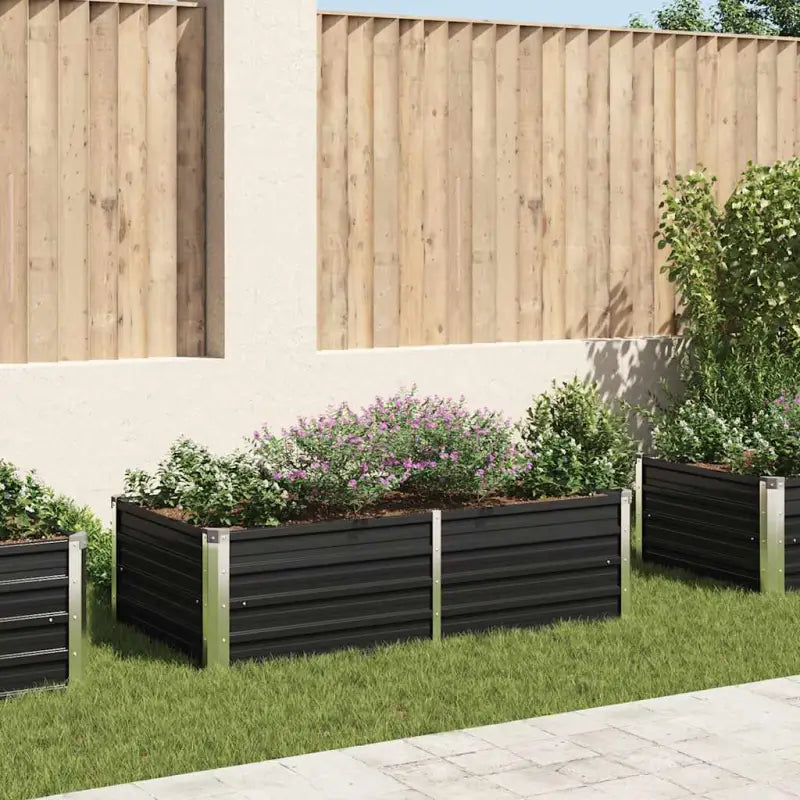 Gegalvaniseerd Staal Verhoogde Bloempotten en Plantenbakken - Antraciet / 160 x 80 x 45 cm / 1 - Bloempotten &