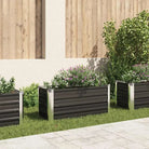 Gegalvaniseerd Staal Verhoogde Bloempotten en Plantenbakken - Antraciet / 100 x 40 x 45 cm / 1 - Bloempotten &
