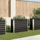 Gegalvaniseerd Staal Verhoogde Bloempotten en Plantenbakken - Antraciet / 100 x 40 x 77 cm / 1 - Bloempotten &