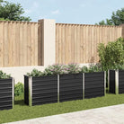 Gegalvaniseerd Staal Verhoogde Bloempotten en Plantenbakken - Antraciet / 240 x 40 x 77 cm / 1 - Bloempotten &