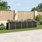 Gegalvaniseerd Staal Verhoogde Bloempotten en Plantenbakken - Antraciet / 400 x 80 x 77 cm / 1 - Bloempotten &