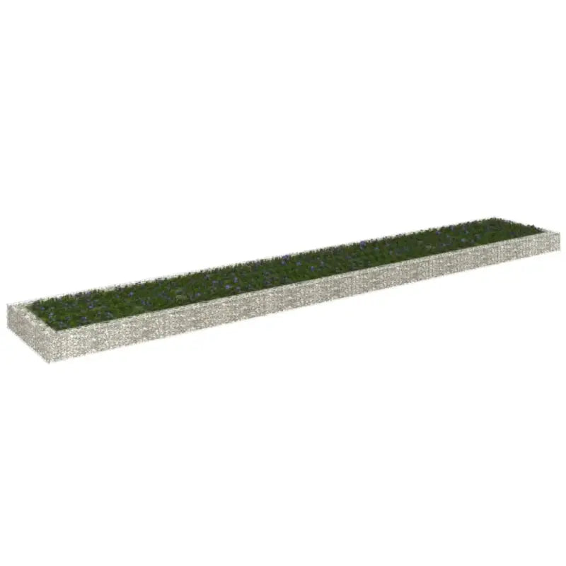 Gegalvaniseerd Staal Verhoogde Schanskorf Plantenbak voor Tuin en Terras - 600 x 100 x 20 cm / 1 - Bloempotten &