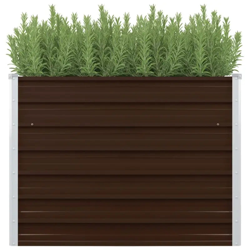 Gegalvaniseerd stalen verhoogd tuinbed voor planten en groenten - Bruin / 1 - Bloempotten & plantenbakken