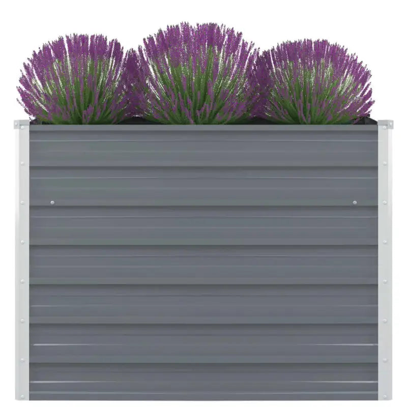 Gegalvaniseerd stalen verhoogd tuinbed voor planten en groenten - Grijs / 1 - Bloempotten & plantenbakken