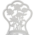 Gegoten aluminium bistroset met ronde tafel voor tuin en terras - Wit - Tuinsets