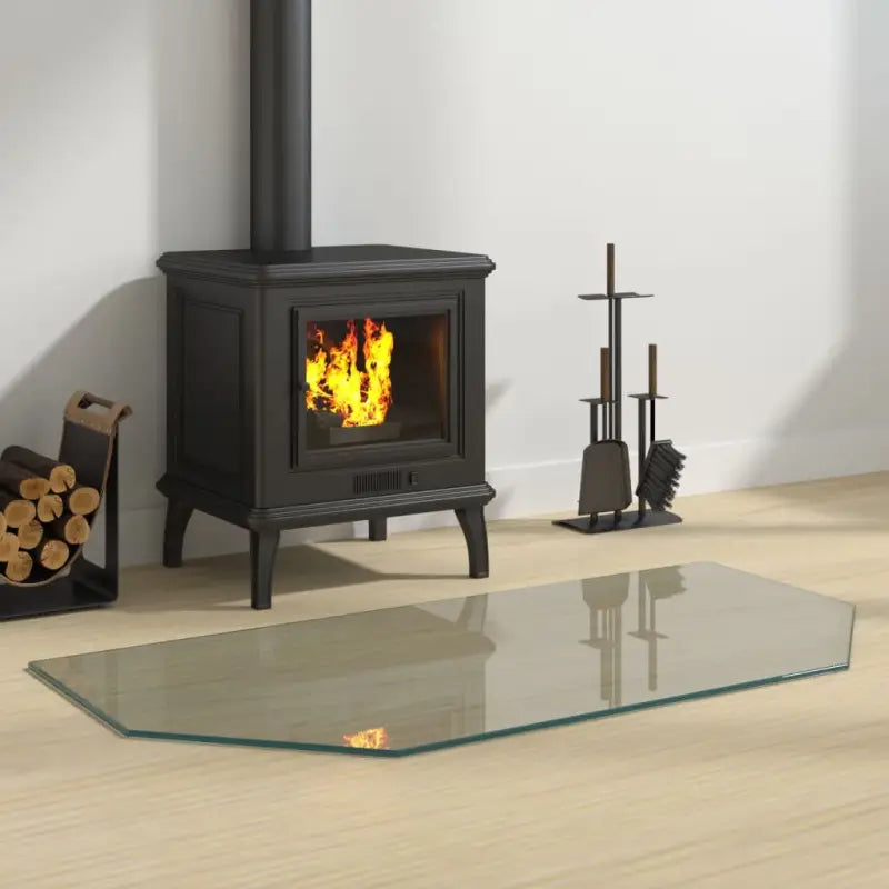 Gehard glas plaat voor openhaard bescherming van vloeroppervlak - 100 x 50 cm / 1 - Glas