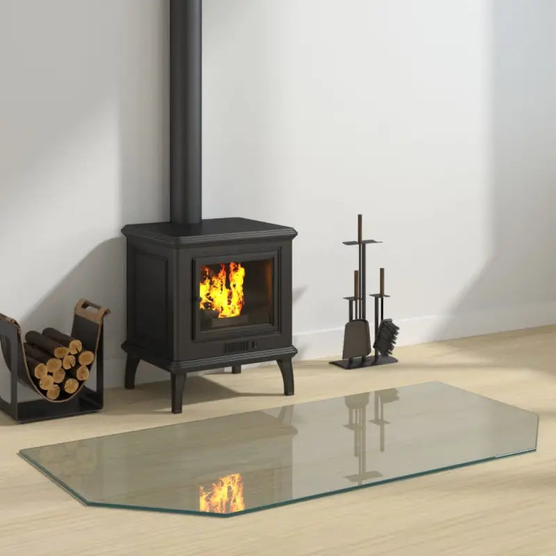 Gehard glas plaat voor openhaard bescherming van vloeroppervlak - 120 x 60 cm / 1 - Glas