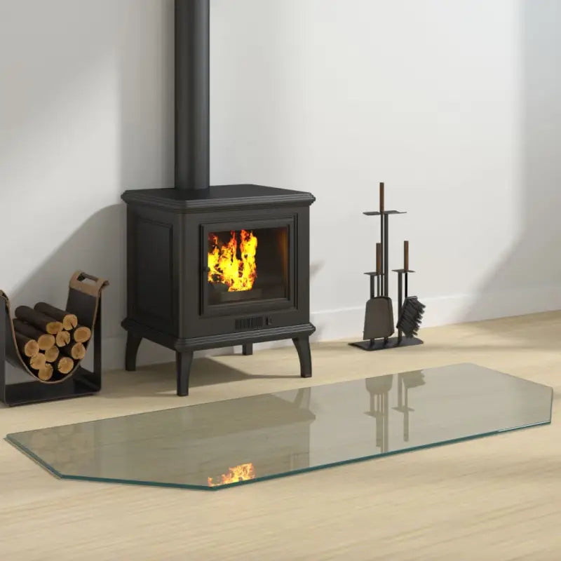 Gehard glas plaat voor openhaard bescherming van vloeroppervlak - 120 x 50 cm / 1 - Glas