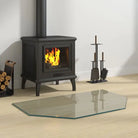 Gehard glas plaat voor openhaard bescherming van vloeroppervlak - 80 x 50 cm / 1 - Glas
