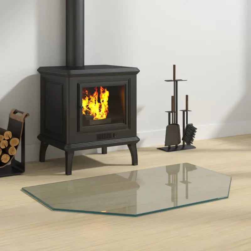 Gehard glas plaat voor openhaard bescherming van vloeroppervlak - 80 x 50 cm / 1 - Glas