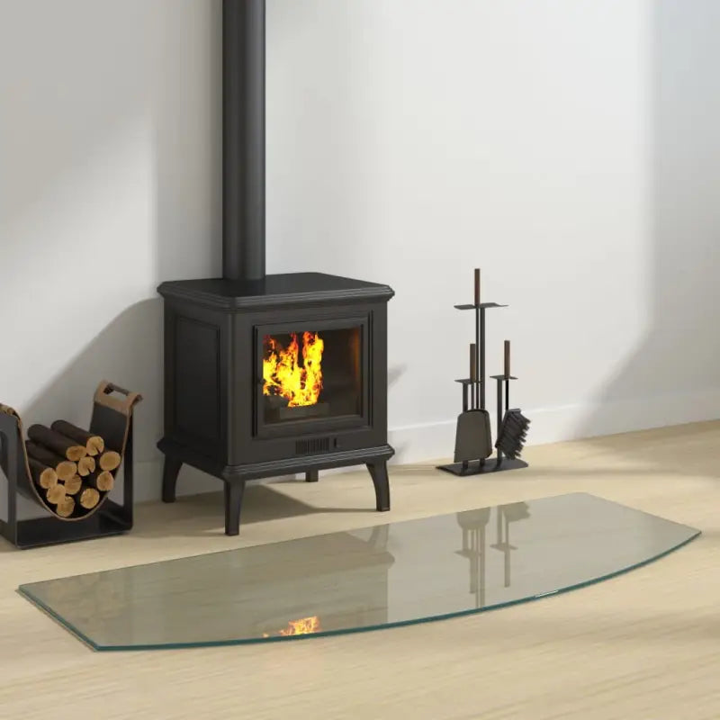 Gehard glas plaat voor openhaard vloerbescherming - 120 x 50 cm / 1 - Glas