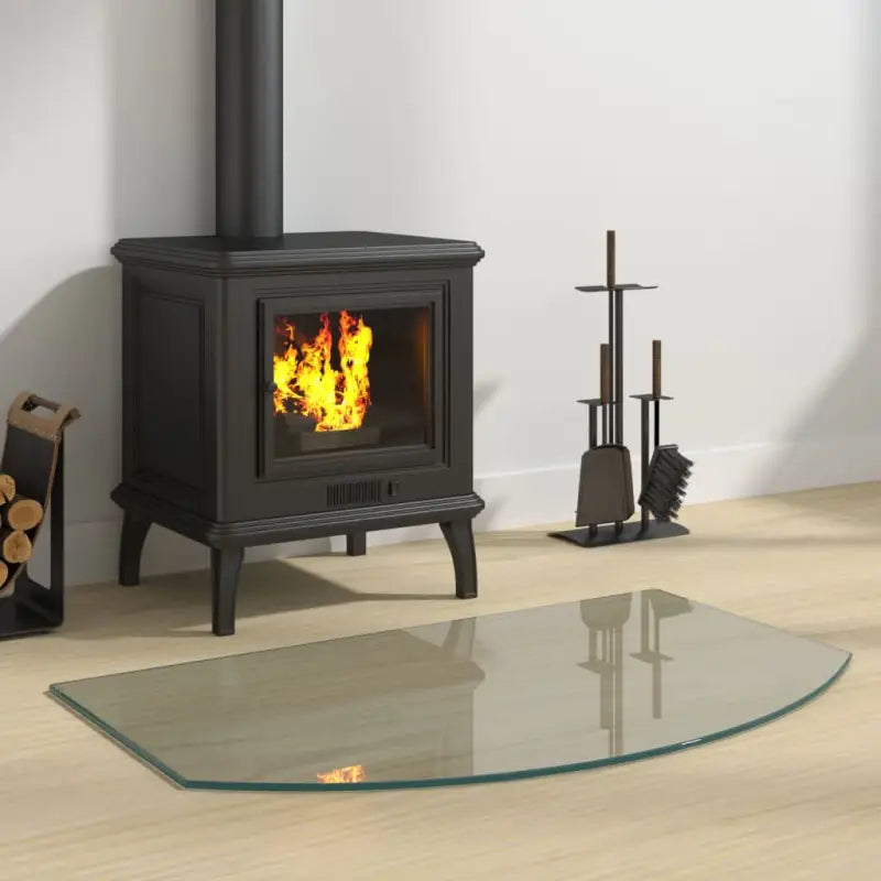 Gehard glas plaat voor openhaard vloerbescherming - 80 x 50 cm / 1 - Glas