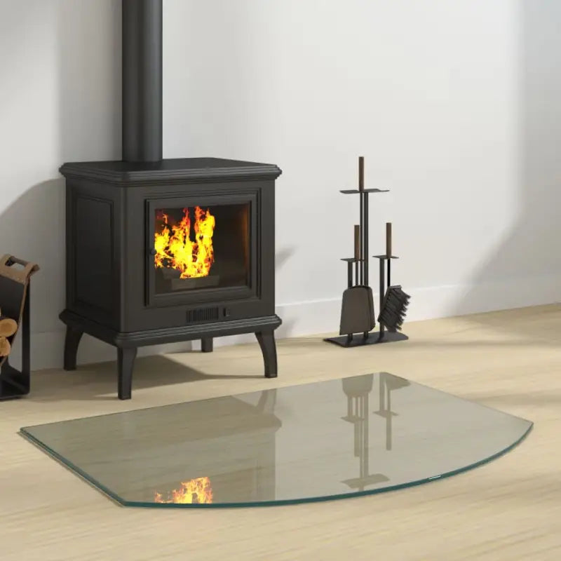Gehard glas plaat voor openhaard vloerbescherming - 80 x 60 cm / 1 - Glas