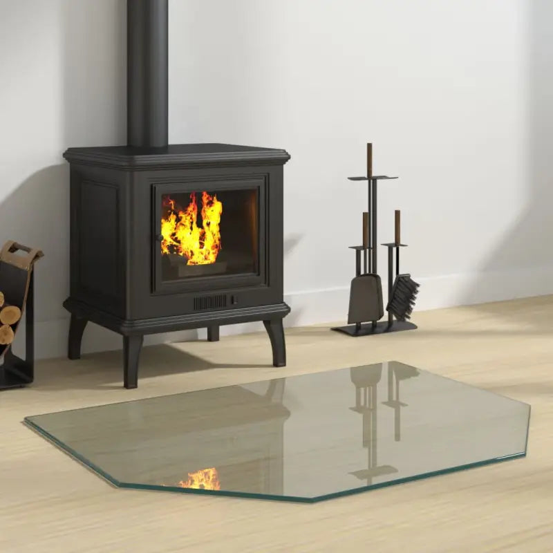 Gehard glas tafelplaat voor openhaard beschermen en hoge temperaturen weerstaan - 80 x 60 cm / 1 - Glas