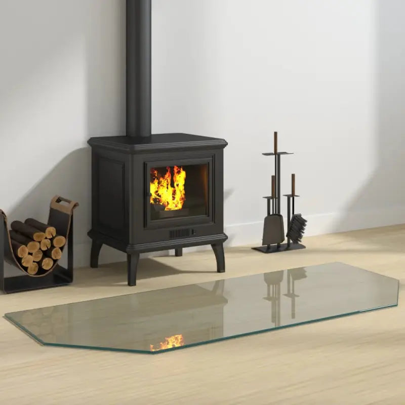 Gehard glas tafelplaat voor openhaard beschermen en hoge temperaturen weerstaan - 120 x 50 cm / 1 - Glas