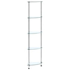 Gehard glas vitrinekast met drie lagen voor stijlvolle opbergruimte - Doorzichtig / 1 / 5-laags - Boekenkasten