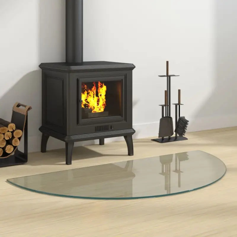 Gehard glas voor openhaard bescherming op de vloer - 1000 x 500 mm / 1 - Glas