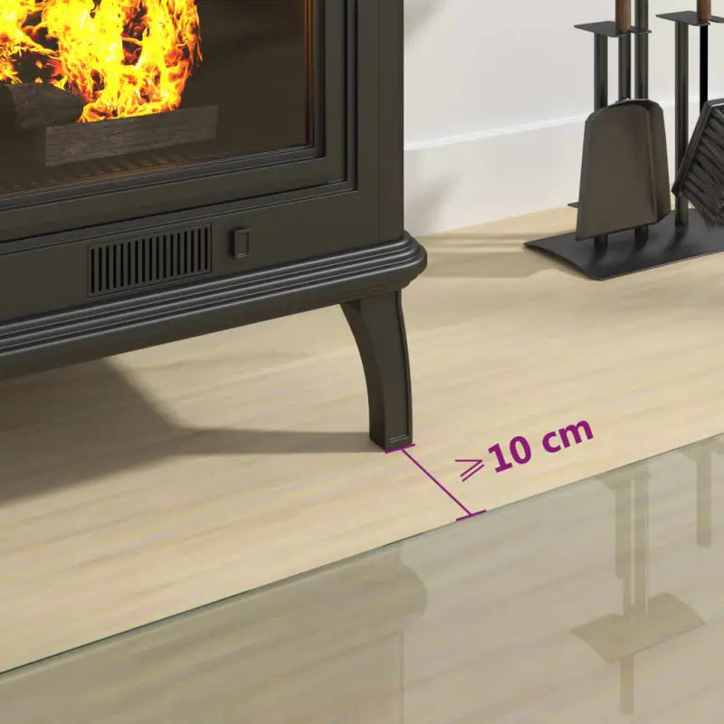 Gehard glas voor openhaard bescherming op de vloer - Glas