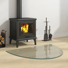 Gehard glas voor openhaard bescherming op de vloer - 800 x 600 mm / 1 - Glas