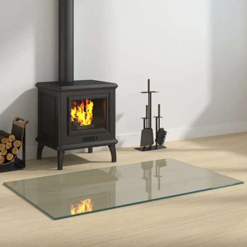 Gehard glas voor openhaard bescherming van vloeroppervlak - 100 x 60 cm / 1 - Glas