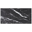 Gehard glazen tafelblad voor eettafels salontafels - Zwart en wit / 100 x 50 cm / 1 - Tafelbladen