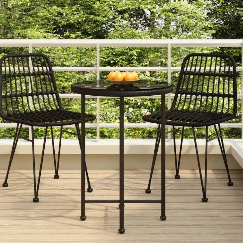Gehard glazen tuintafel voor stijl en functionaliteit in je tuin of terras - Zwart / Ø 55 x 74 cm / 1 - Tuintafels