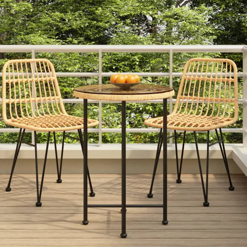 Gehard glazen tuintafel voor stijl en functionaliteit in je tuin of terras - Bruin / Ø 55 x 74 cm / 1 - Tuintafels