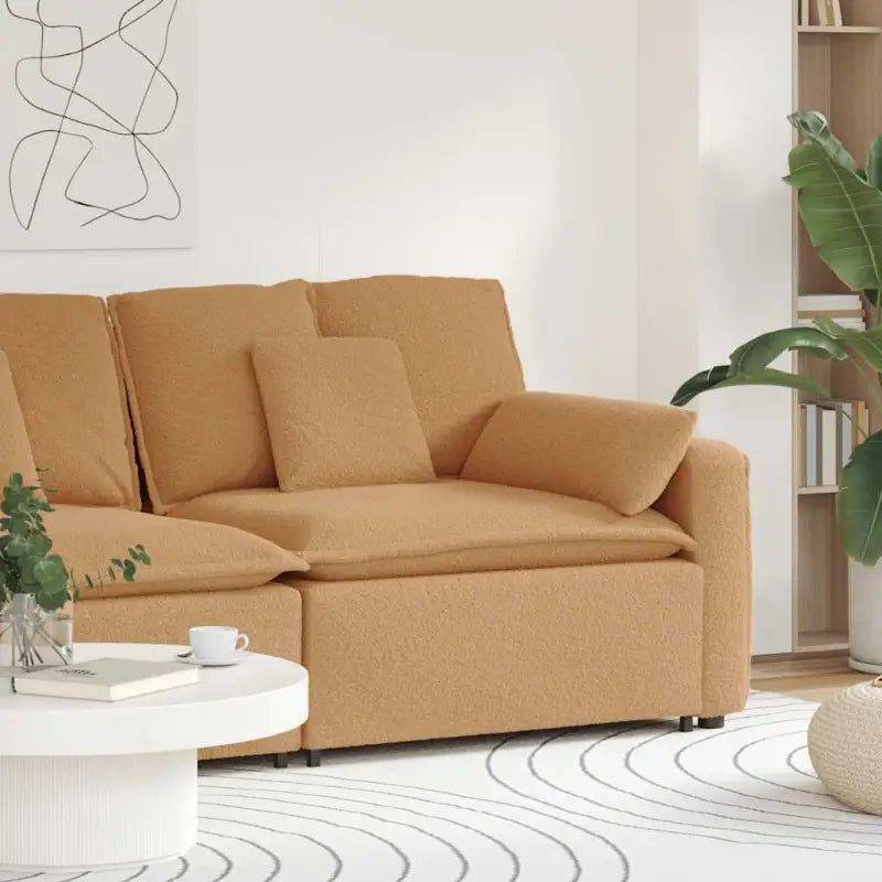 Gekrulde wolachtige bankelementen voor dagelijks gebruik en elegant design - Beige / end sofa - Bankelementen