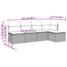 Gele loungeset van gepoedercoat staal met comfortabele beige materialen - Tuinsets