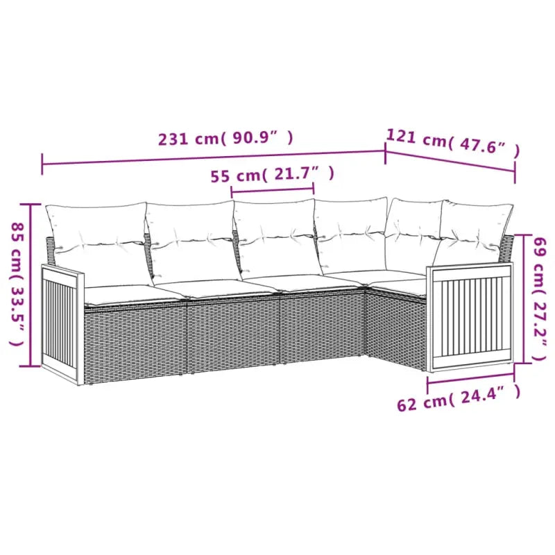 Geletribune van gepoedercoat staal met afmetingen voor tuin en terras - Tuinsets