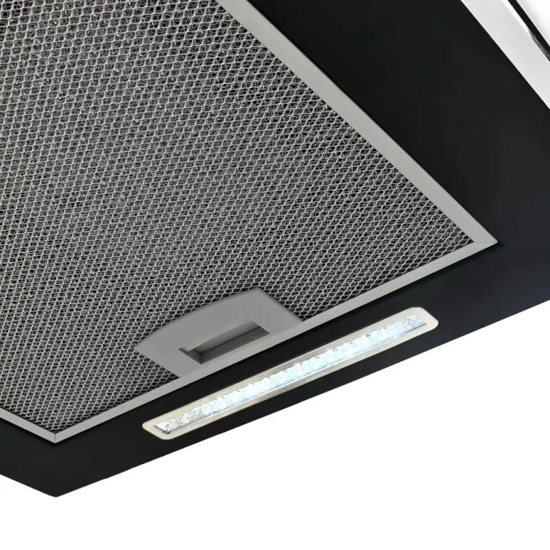Geluidsarme hangende afzuigkap met wasbare aluminium vetfilter - Afzuigkappen