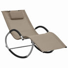 Geometrische ligstoel van gepoedercoat staal en textileen stof - Taupe / 1 - Ligstoelen