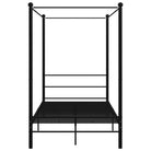 Gepoedercoat metalen bed met bovenframe voor privacy en charme - Bedden & bedframes