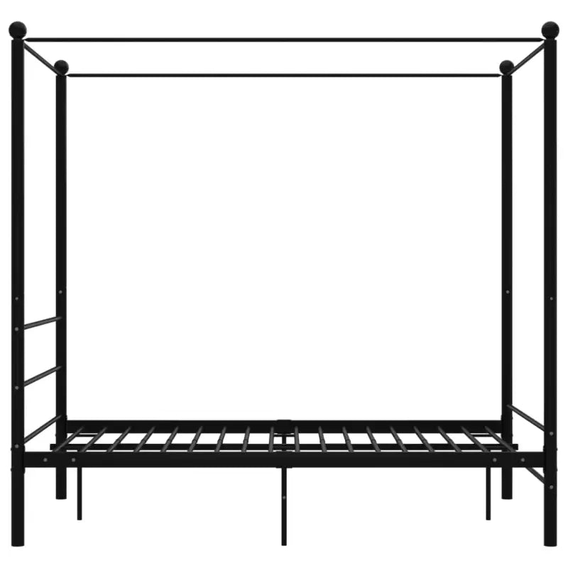 Gepoedercoat metalen bed met bovenframe voor privacy en charme - Bedden & bedframes