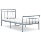 Gepoedercoat metalen bedframe voor een heerlijke nachtrust - Grijs / 90 x 200 cm - Bedden & bedframes