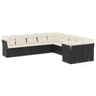 Gepoedercoat staal Lounge Set met poly rattan voor comfortabele zitervaring - Tuinsets