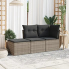 Gepoedercoat staal loungeset in beige met comfortabele afmetingen - Grijs - Tuinsets