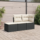 Gepoedercoat staal loungeset in beige met comfortabele afmetingen - Zwart en crème - Tuinsets