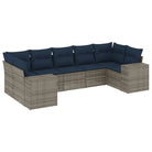 Gepoedercoat staal loungeset in grijs materiaal met afmetingen en waterdichte tas - Tuinsets