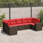 Gepoedercoat staal loungeset in grijs materiaal met afmetingen en waterdichte tas - Bruin - Tuinsets