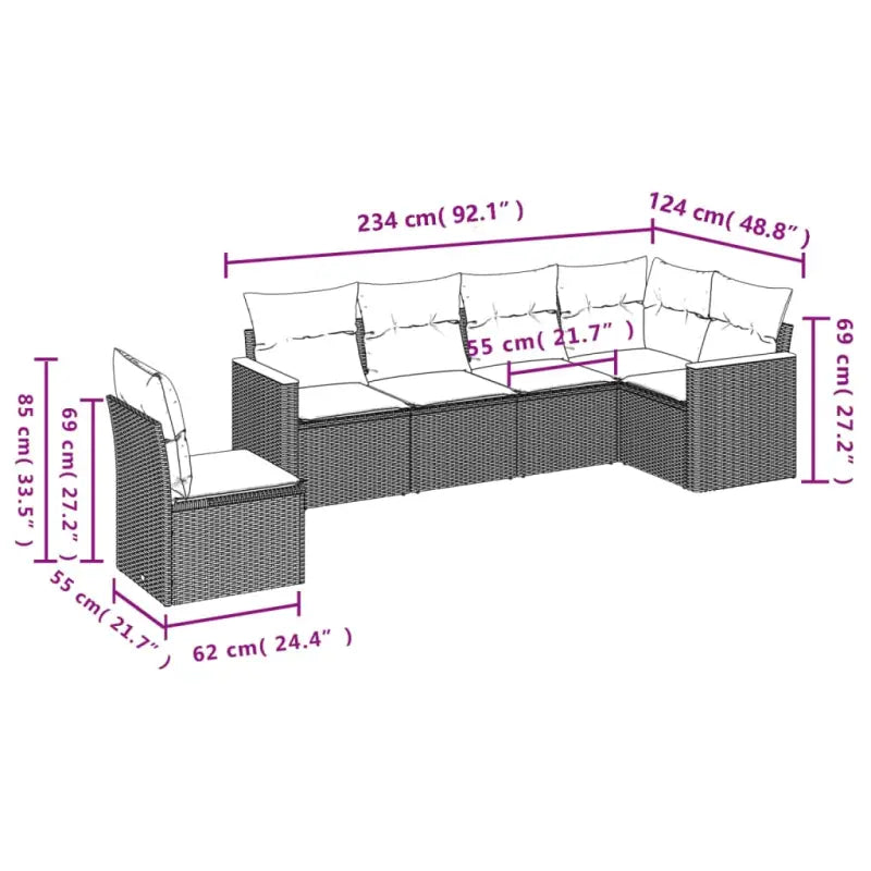 Gepoedercoat staal loungeset in grijs materiaal met perfecte afmetingen - Tuinsets