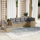 Gepoedercoat staal loungeset in grijs materiaal met perfecte afmetingen - Gemengd beige / Zonder tafel - Tuinsets