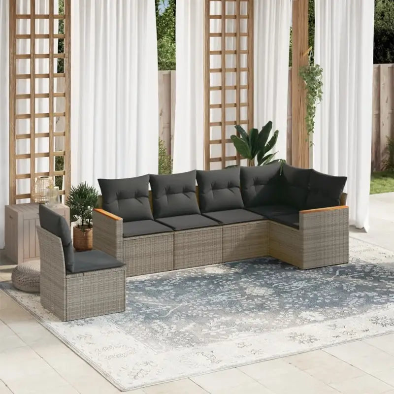 Gepoedercoat staal loungeset in grijs materiaal met perfecte afmetingen - Tuinsets
