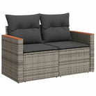 Gepoedercoat staal loungeset in grijs materiaal met perfecte afmetingen - Tuinsets