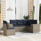 Gepoedercoat staal loungeset in grijs materiaal voor jouw tuin of terras - Grijs / Zonder tafel - Tuinsets