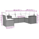 Gepoedercoat staal loungeset in grijs materiaal voor jouw tuin of terras - Grijs / Zonder tafel - Tuinsets