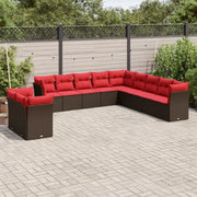 Gepoedercoat Staal Loungeset met Poly Rattan en Waterdichte Tas - Tuinsets